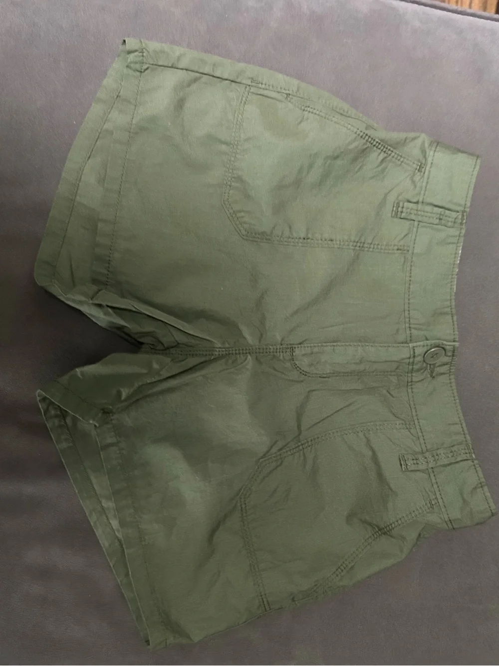 Girls High-Rise Cotton Shorts in Pink and Olive — Classic Everyday Casual